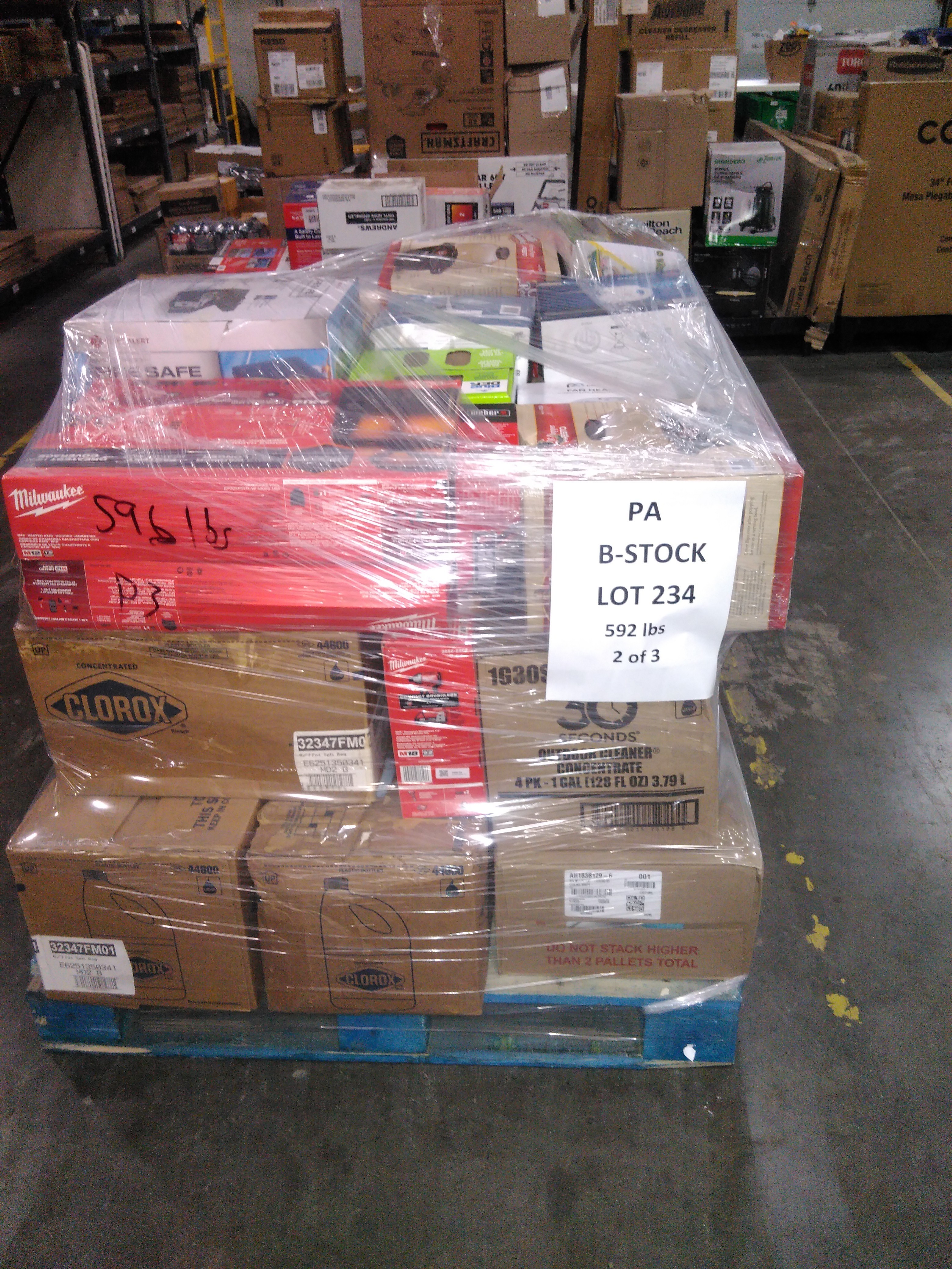 3 Pallets of Cleaning Supplies, Power Tools & More $3,874, Fredericksburg, PA