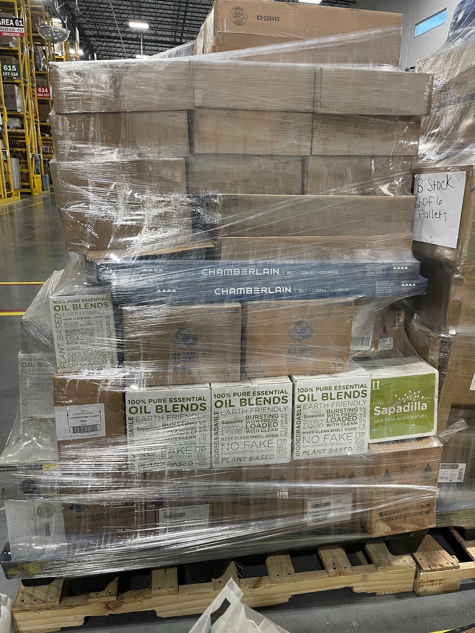 6 Pallets of UNMANIFESTED Mixed Merchandise, Like New Condition, Plant