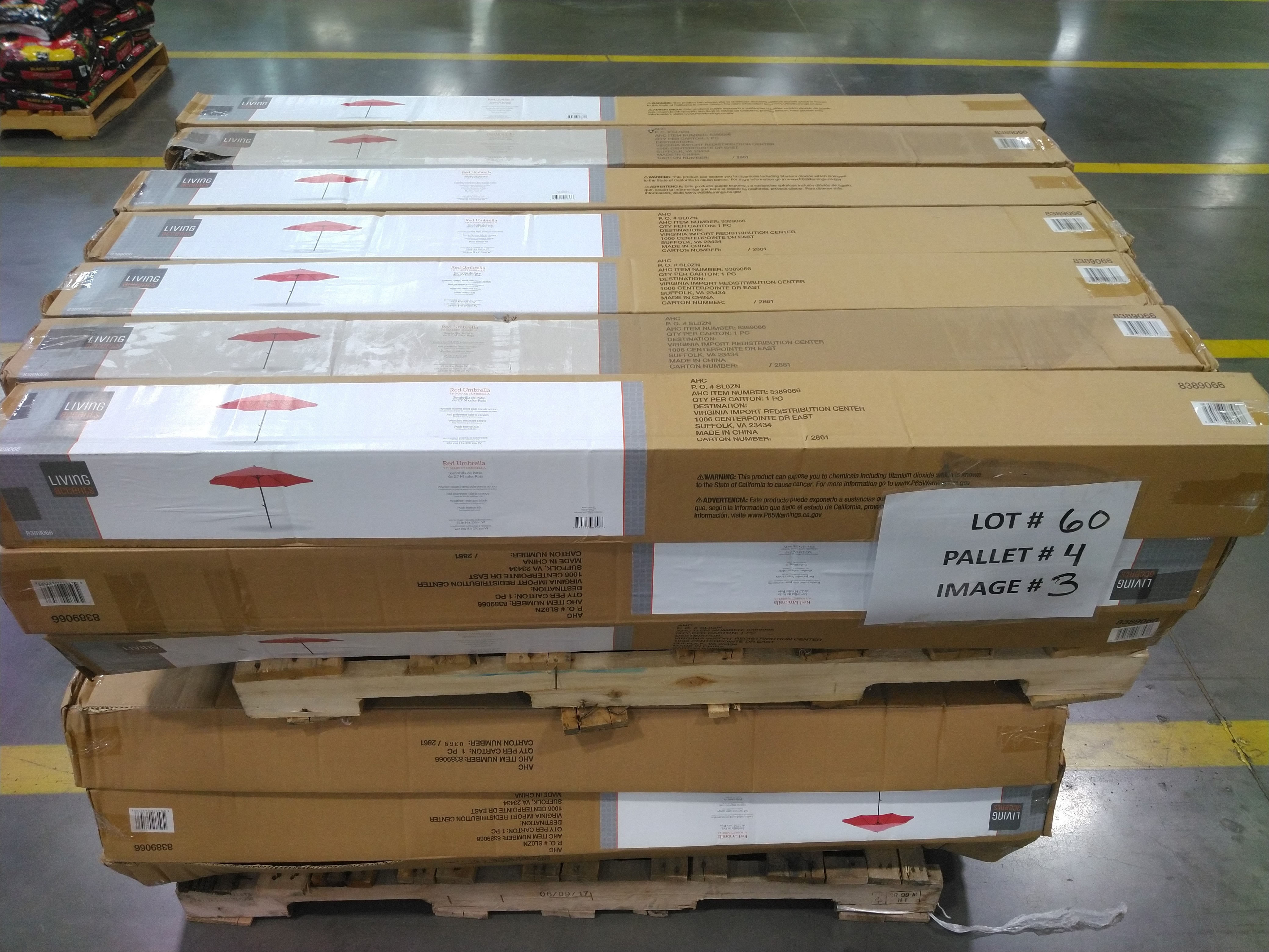 4 Pallets of UNMANIFESTED Mixed Merchandise, Visalia, CA