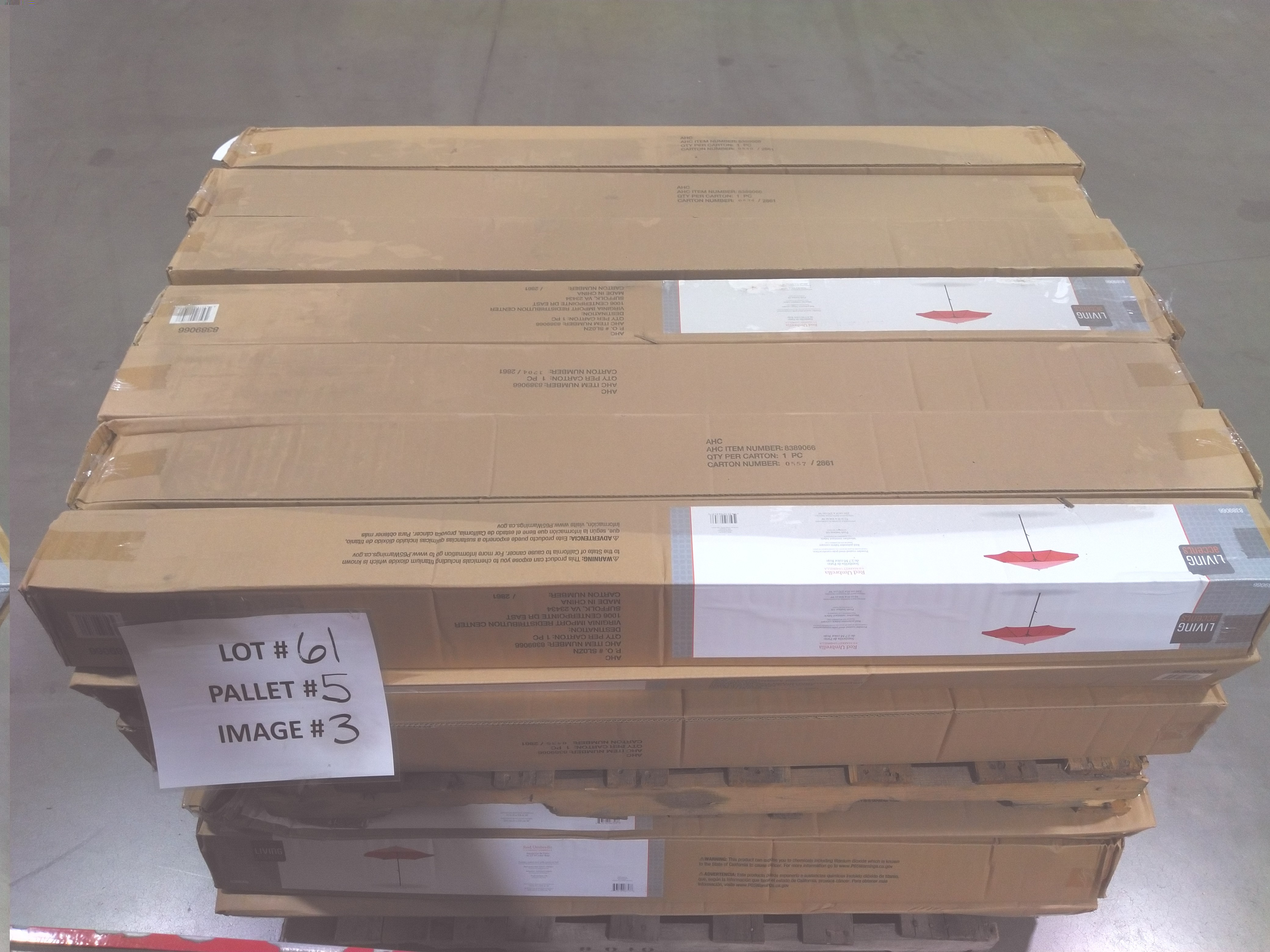 5 Pallets of UNMANIFESTED Mixed Merchandise, Visalia, CA