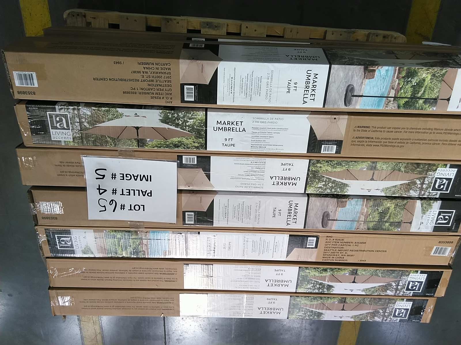 4 Pallets of UNMANIFESTED Mixed Merchandise, Visalia, CA