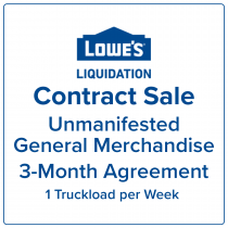 Lowe's 3-Month Agreement: 1 Truckload per Week of Unmanifested General Merchandise, Used - Good North Vernon, IN