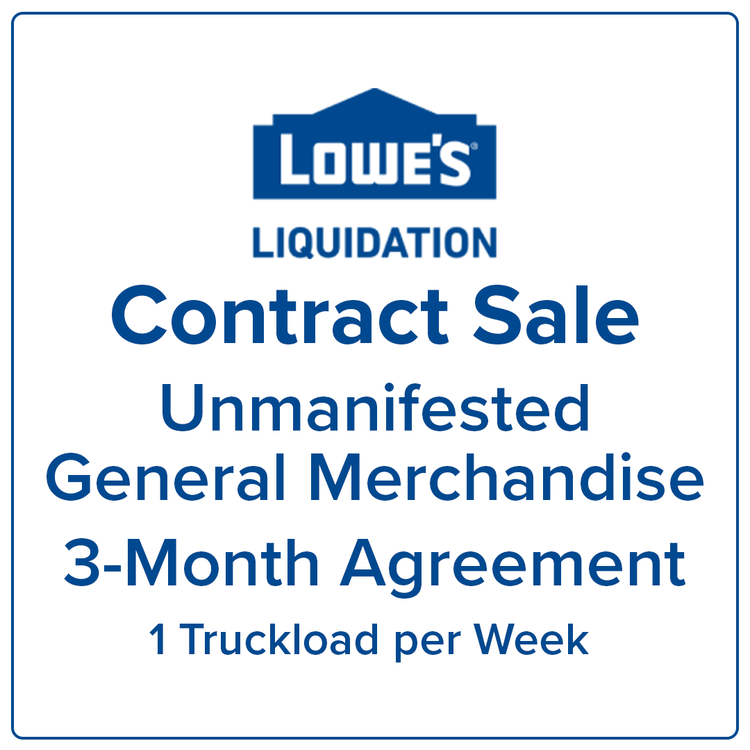 3-Month Agreement: 1 Truckload per Week of Unmanifested General Merchandise, Used - Fair, Valdosta, GA