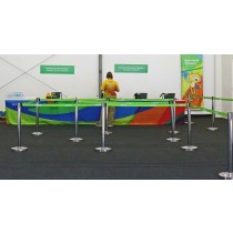 1 x 40' Shipping Container of Retractable Belt Barriers, 1,500 Units, Value $45,000, Grade A/B Condition 