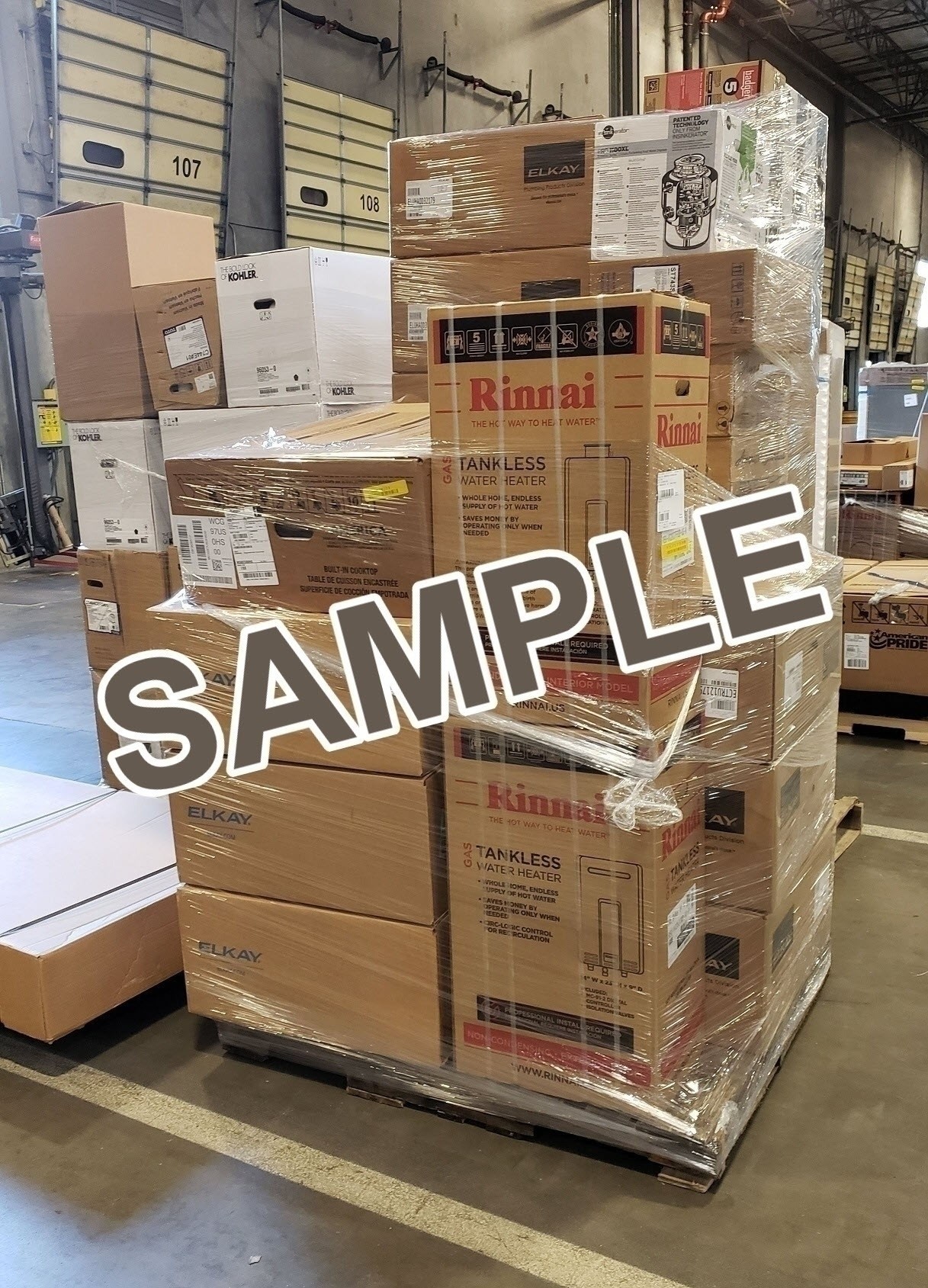 10 Pallets from Wolseley of Fire Protection & Mechanical Components, 1 Ext. Retail $134,311 USD, Edmonton, AB, Canada